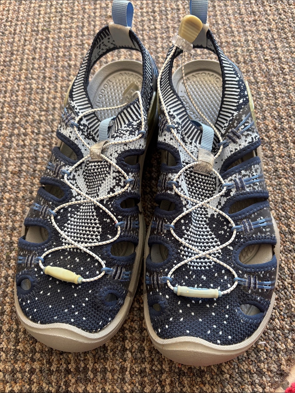 Navy Knit Outdoor Water-Ready Women's Sandals